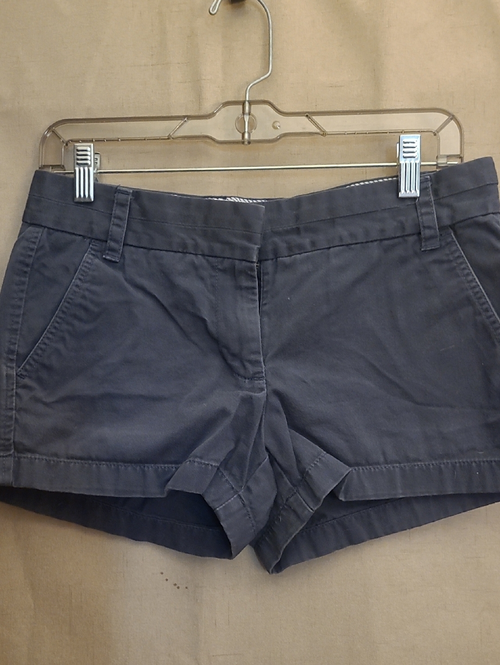 J. Crew Navy High-Rise Cotton Chino Shorts